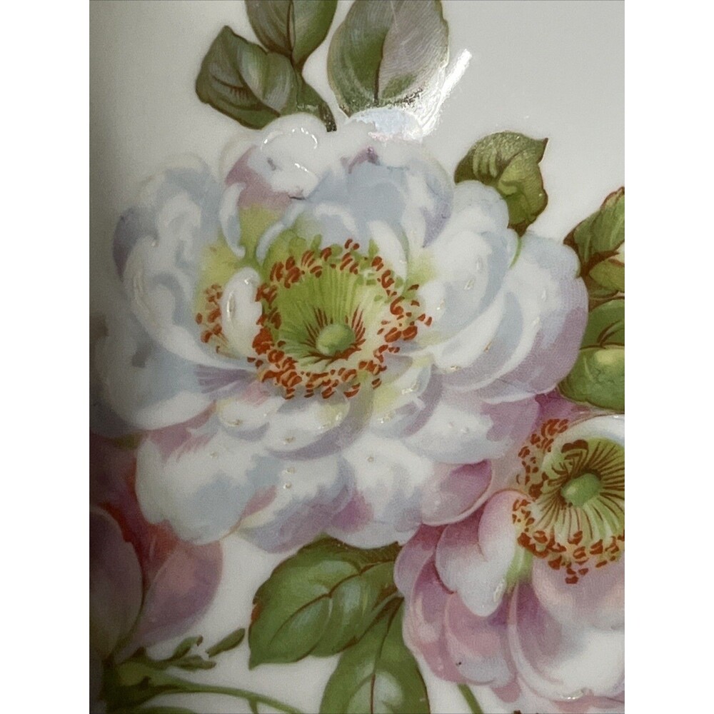 Antique‎ Porcelain Floral Serving Bowl 10.5” Hand Painted Made in Germany - Picture 8 of 16